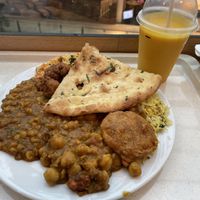 Lunch offer and mango lassi  at Veggie House in Weiterstadt