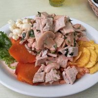 Ceviche de champiñones at Naturista El Arbolito in Lima