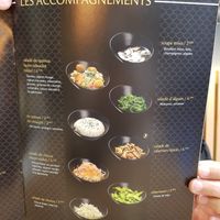 Les accompagnaments (from the menu) at Moma Sushi in Avignon