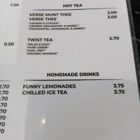 Tea menu at Kushiin in Nijmegen