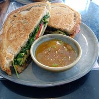 Vegan green toastie at Kushiin in Nijmegen