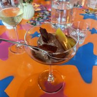 Chocolate sorbet with pear  at Elixer in Amsterdam