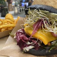 The second burger on the menu (not a patty) at Two Monkeys  in Malmo