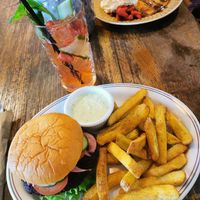 Green burger at Råhygge in Copenhagen