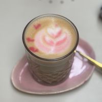 Oat milk latte  at Chloé Cafe in Prague
