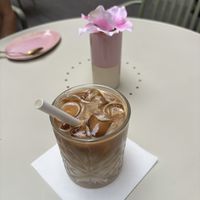 Iced oat milk latte with vanilla   at Chloé Cafe in Prague
