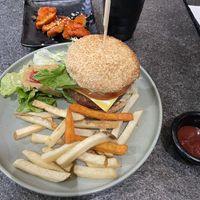 Veggie angus burger  at Green Entrance 入素 in New Territories