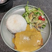 Pork cutlet rice and curry  at Green Entrance 入素 in New Territories