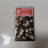 Pistachio and sea salt dark chocolate at Casa de Chocolates in Berkeley