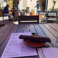 Cute outdoor seating   at Puesto At The Headquarters in San Diego