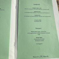 Vegan menu  at Marcels Marcili in Bern
