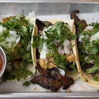 Mushroom tacos and tofu taco  at Switchback in Durango