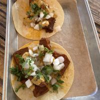 Vegan Tofu tacos - substituted cashew creama for guacamole   at Switchback in Durango