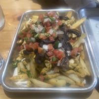 Vegan Switch Fries with mushrooms   at Switchback in Durango