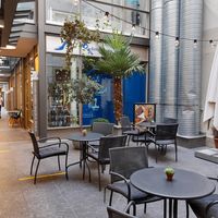 Seating area at Aminos Crêperie & Gelateria in Bern