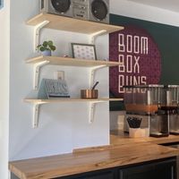 Small with cute decor at Boom Box Buns in Cincinnati