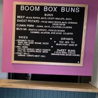 Menu at Boom Box Buns in Cincinnati