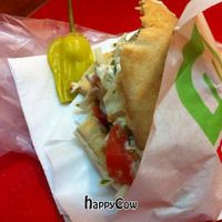 falafels in pitta with the works!! at Maoz - Saint Andre des Arts in Paris