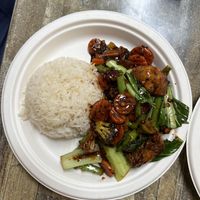 black pepper tofu - mixed vegetables  at Ginger and Spice in Chippendale