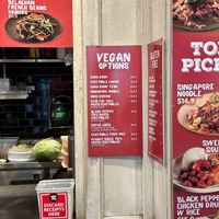 Vegan menu at Ginger and Spice in Chippendale