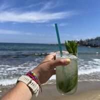 Homemade lemonade   at Fotis All Day Bar in Naoussa