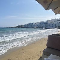 View from seating area   at Fotis All Day Bar in Naoussa