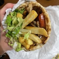 Mushroom gyro at Kantina Grill in Corfu