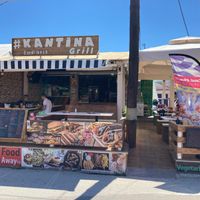 View from the street at Kantina Grill in Corfu