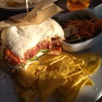 Vegan burger at Surfing Elephant in Wenduine