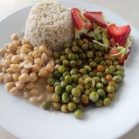 Main plate, meal of the day at Delicias Naturales in Popayan