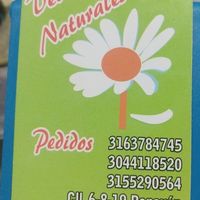 Business card August 2024 at Delicias Naturales in Popayan