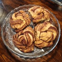 Homemade vegan cinnamon twists.  at Café Mellemfolk in Aarhus