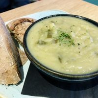 Potato and leek soup   at Stiles in Ambleside