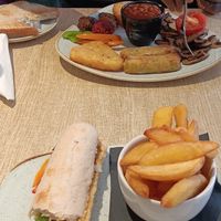 Full breakfast and Mediterranean veg panini at Stiles in Ambleside