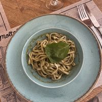 Vegan pesto pasta with tofu  at Molto Buono in Bristol