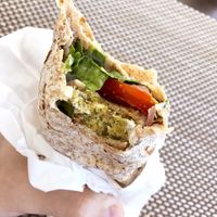 Vegan wrap with falafel at The Healthy Way in Paphos
