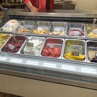 Flavors (Vegan options in bottom row) at Fábrica Do Meu Avô Geladaria in Tavira