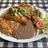 Vegan enchiladas with soy curls  at Los Gorditos - SE Division & 12th in Portland