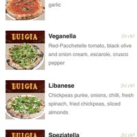 Vegan pizze   at Luigia in Lausanne