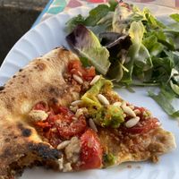 
Speziatella
Red pacchetelle tomatoes, spicy oil, turnip tops, pine nuts, tarallo pugliese  at Luigia in Lausanne