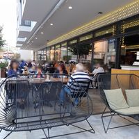 Outdoor seating at Luigia in Nyon