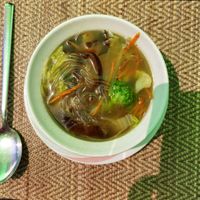 Glas noodle mushroom soup at Bangkok Am See in Friedrichshafen