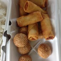 Sesame balls and spring rolls  at Red Dragon in Spokane