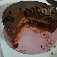 Vegan chocolate cake at Zorbas Bakery in Paphos
