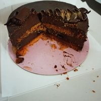 Vegan chocolate cake at Zorbas Bakery in Paphos