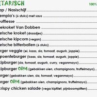 Menu at Onder De Molen in Dordrecht