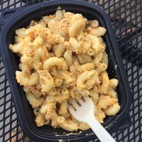 vegan squash and cashew pasta  at Harmony Food Co-op in Bemidji