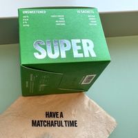 Unsweetened matcha powder in a box (10 sachets)  at Super Matcha 슈퍼말차 in Seoul