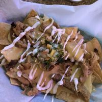Nachos with vegan carnitas  at Gordos Mexican Food in Waialua