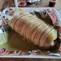 Green wet burrito at Gordos Mexican Food in Waialua